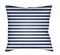 Tiwari Home 18" Navy Blue and White Striped Woven Square Throw Pillow Cover with Knife Edge